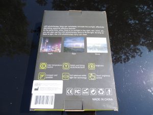 Azhien JSK-40 Tageslichtlampe Verpackung Rückseite