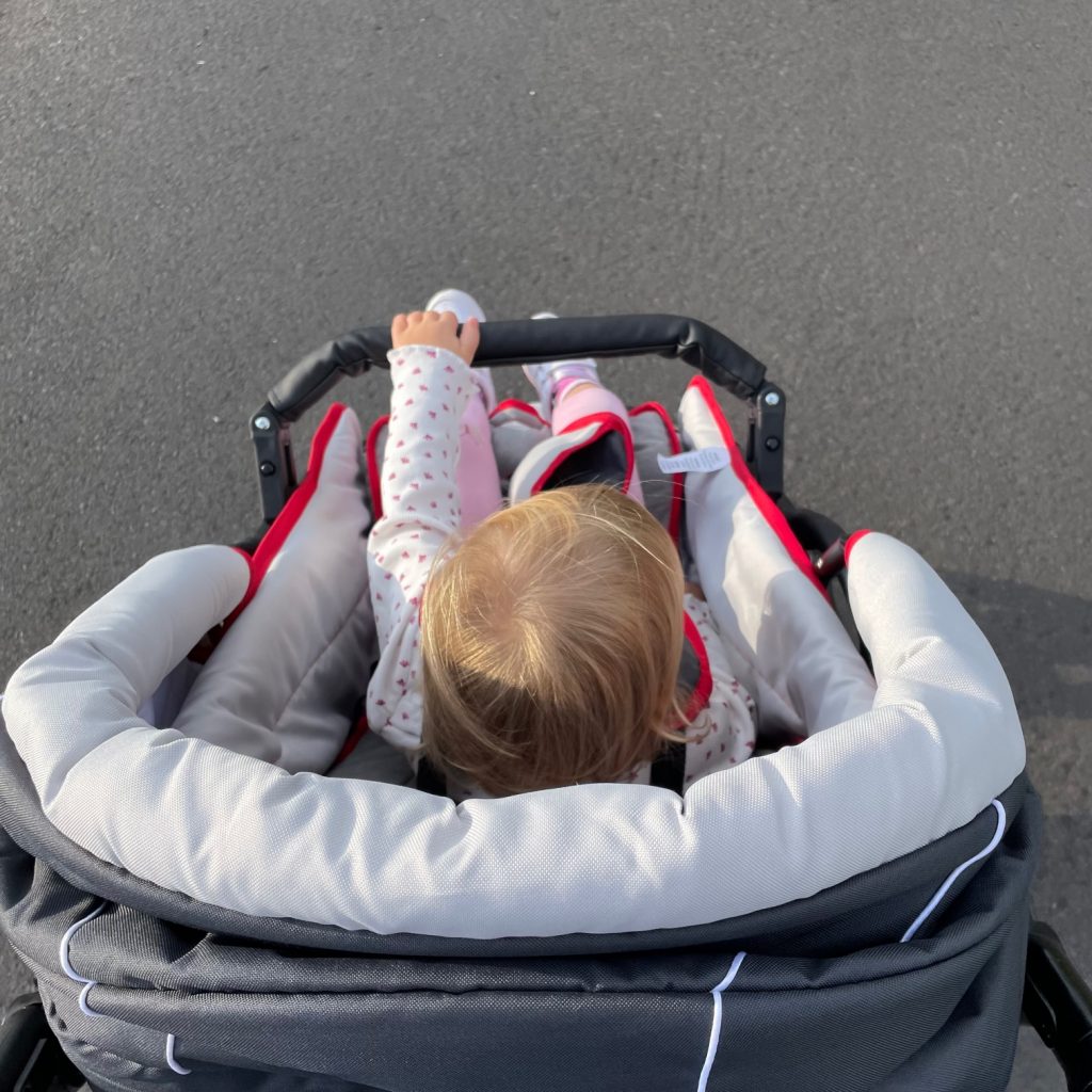 Bergsteiger Kinderwagen Babywagen Capri 3in1 Blick auf das Kind