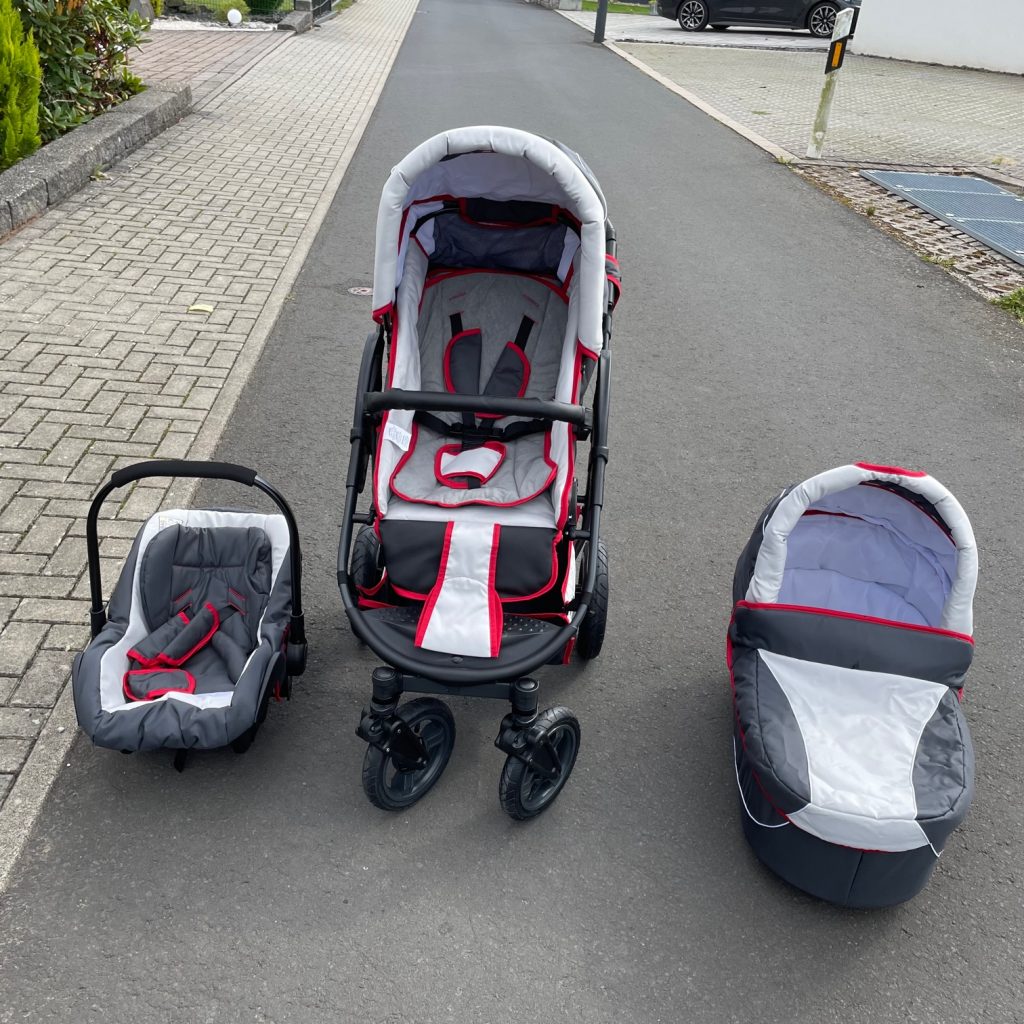 Bergsteiger Kinderwagen Babywagen Capri 3in1 Lieferumfang