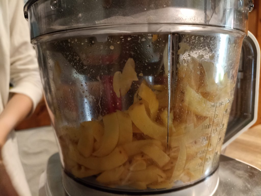 Bosch MultiTalent 8 MC812S814 Küchenmaschine, Pommes im Behälter