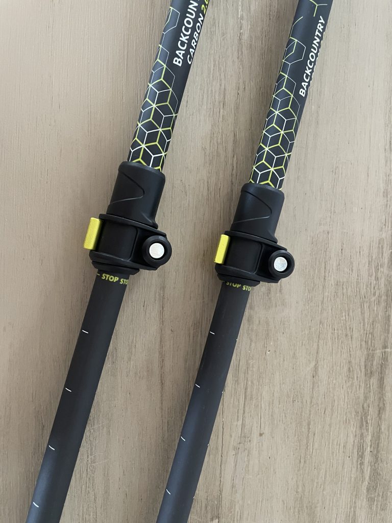 CAMP Backcountry Carbon 2.0 Wanderstöcke Nahaufnahme Klemmen von vorne