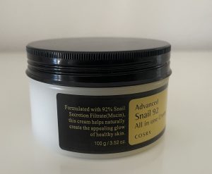 COSRX Advanced Snail 92 All in One Cream Gesichtscreme Inhaltsstoffe auf dem Tiegel