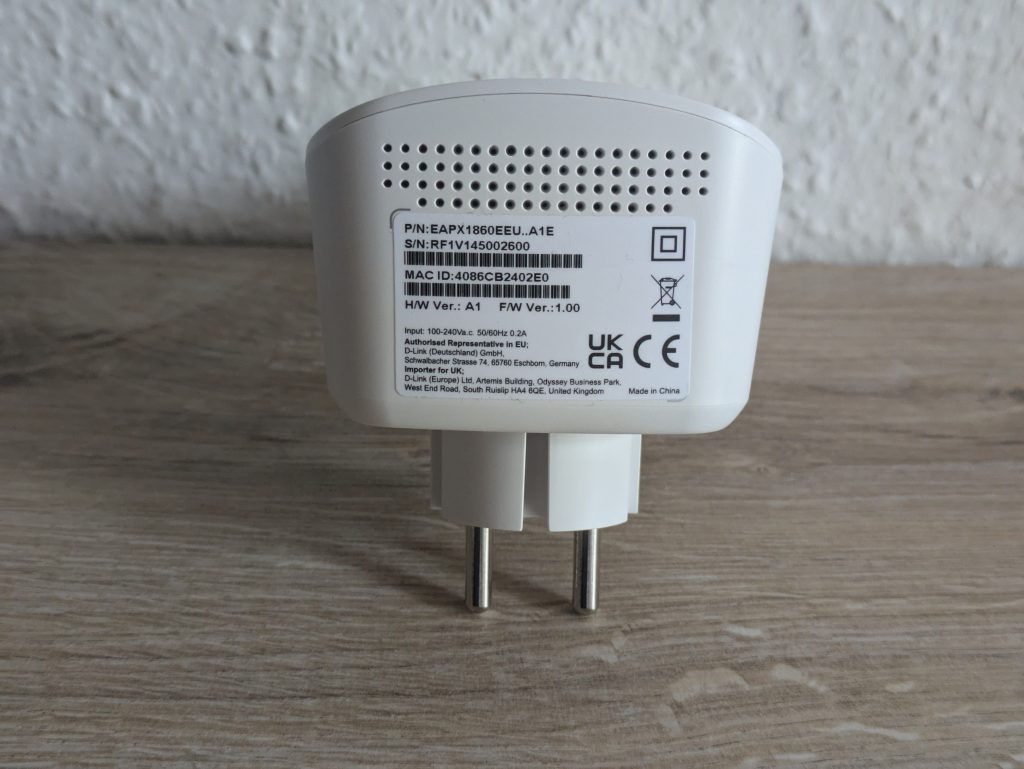D-Link DAP-X1860 WLAN-Repeater von unten