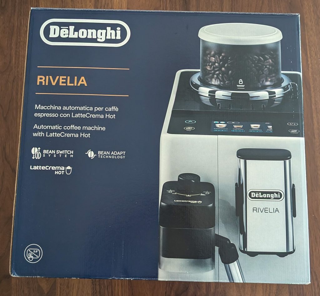 DeLonghi Rivelia EXAM441.55.GR Kaffeevollautomat Verpackung
