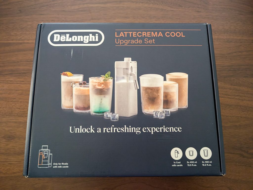 DeLonghi Rivelia EXAM441.55.GR Kaffeevollautomat Verpackung Zubehör