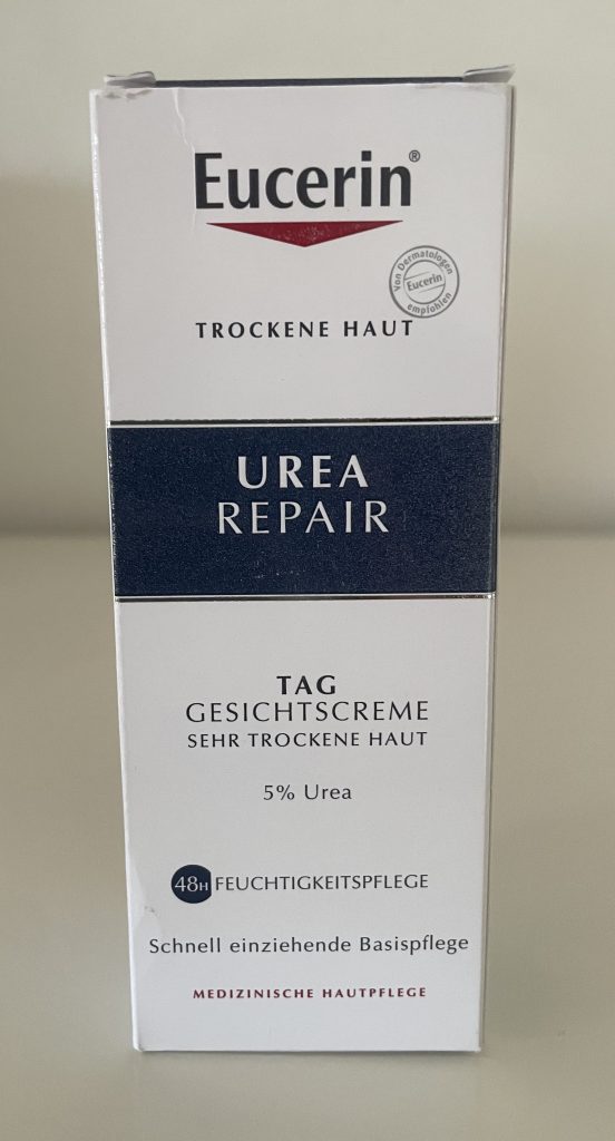Eucerin Urea Repair Tag Gesichtscreme in der Verpackung von vorne