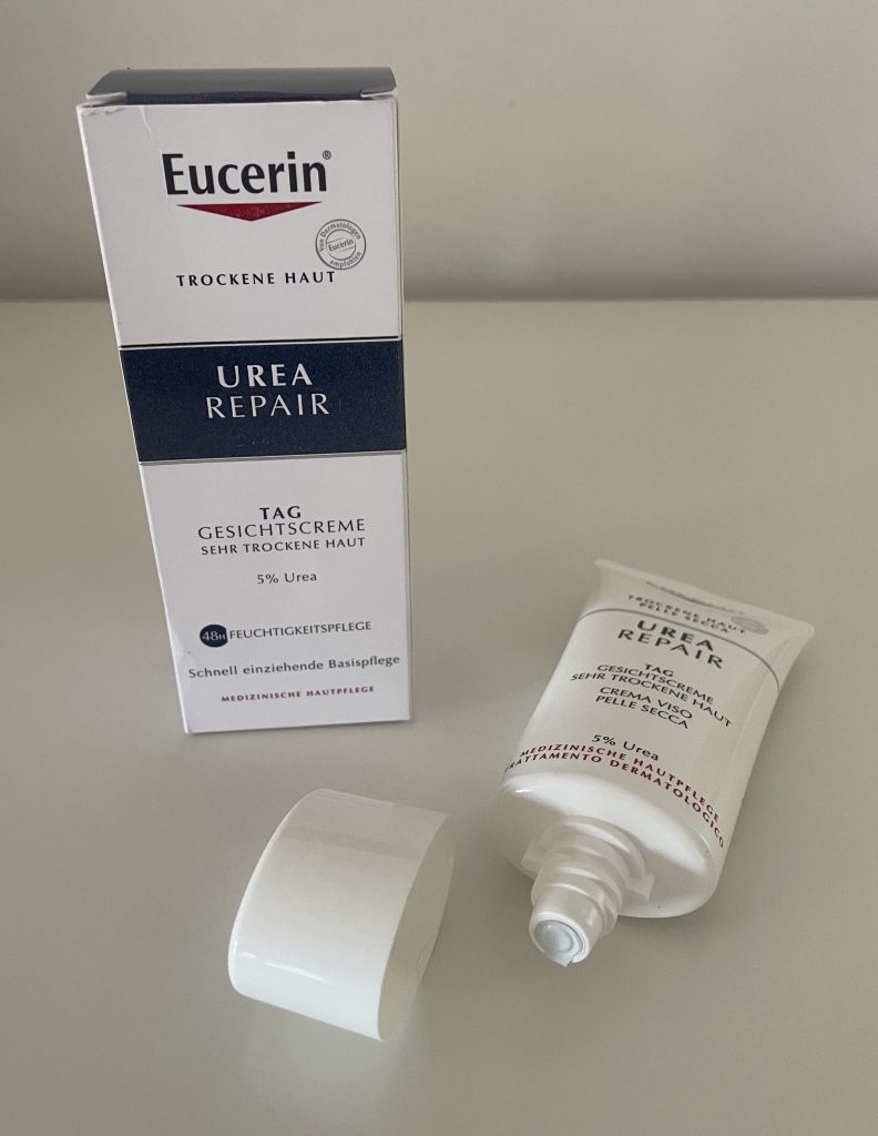 Eucerin Urea Repair Tag Gesichtscreme ohne Deckel mit Schutzfolie