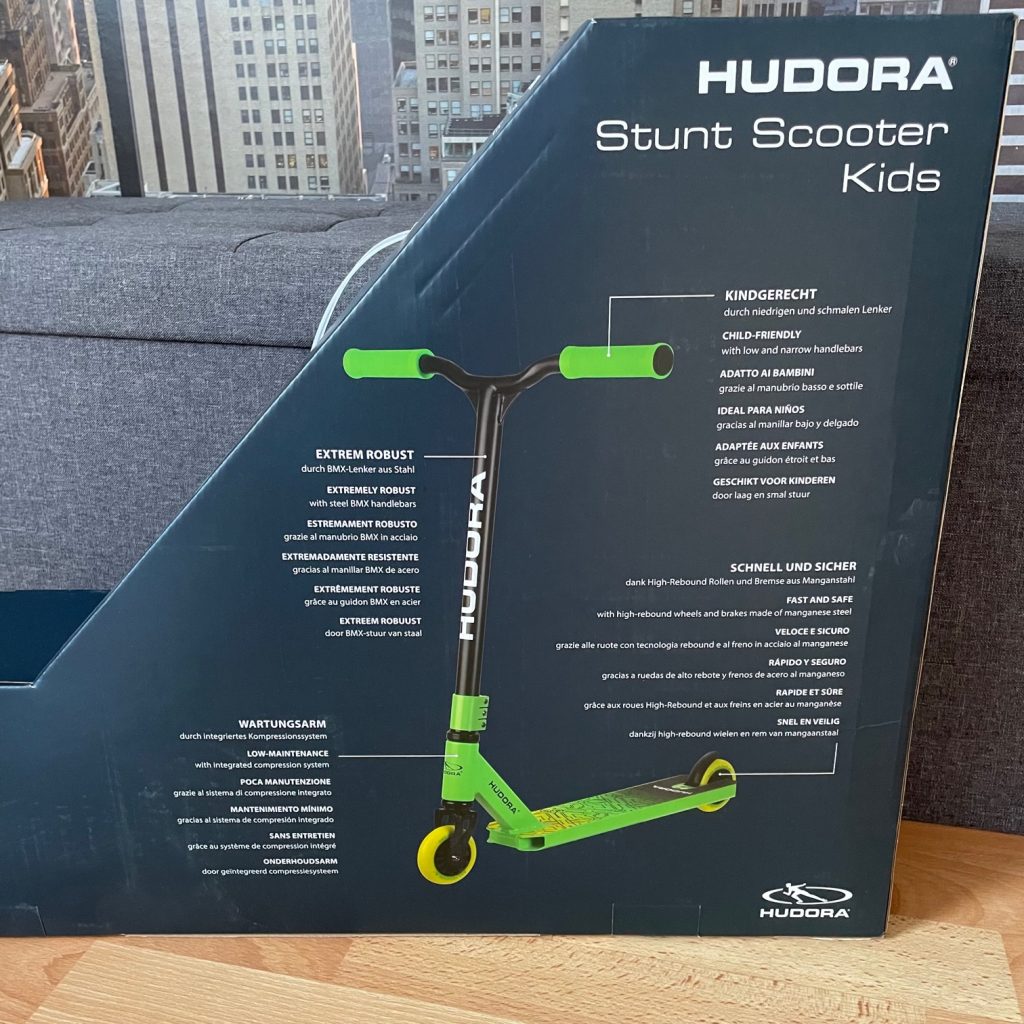 HUDORA Kids Stuntscooter Verpackung Rückeite