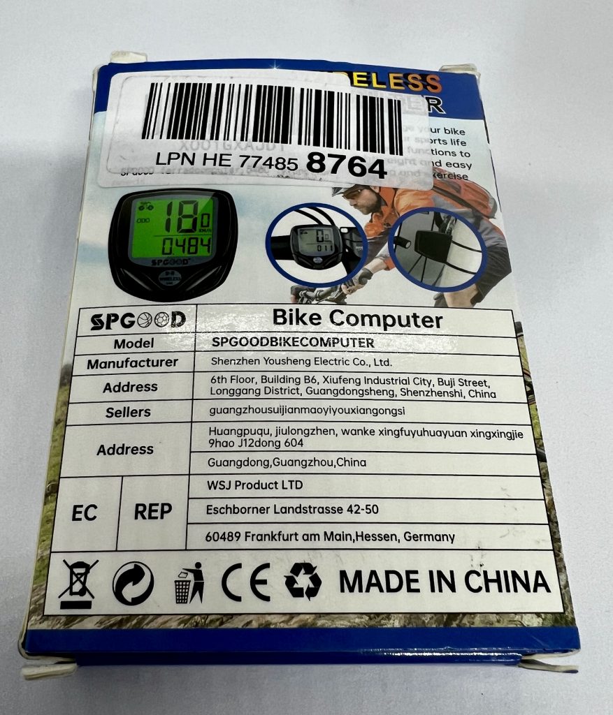 SPGOOD 546C Fahrradcomputer in Verpackung