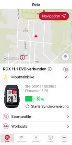 Sigma Sport ROX 11.1 Fahrradcomputer Sigma Ride App