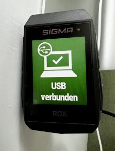 Sigma Sport ROX 11.1 Fahrradcomputer mit PC verbunden