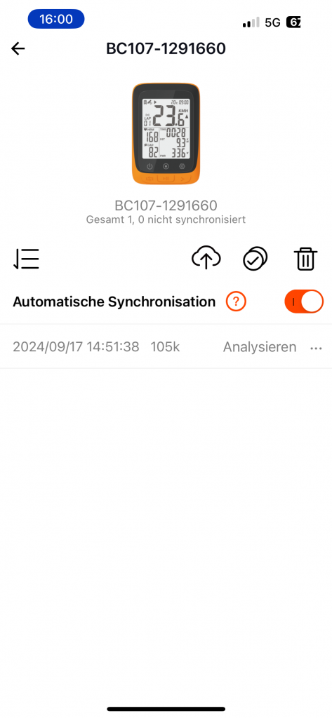 COOSPO BC107 Fahrradcomputer CoospoRide-App