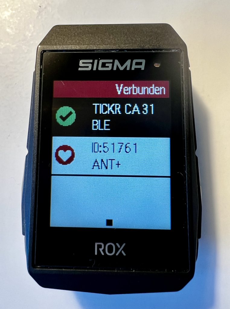 Sigma ROX 11.1 Evo Fahrradcomputer Sensorensuchee