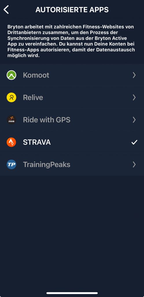 Bryton Rider 15 neo Fahrradcomputer App