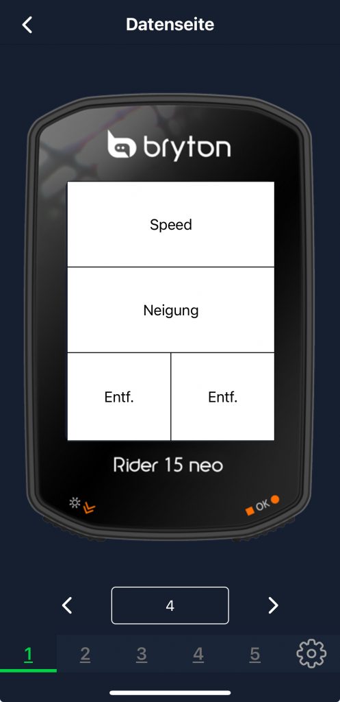 Bryton Rider 15 neo Fahrradcomputer App