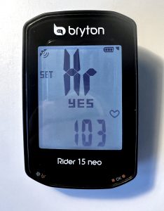 Bryton Rider 15 neo Fahrradcomputer Pulsfrequenzsensor-Kopplung