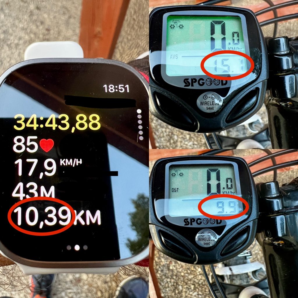 SPGOOD 546C Fahrradcomputer Vergleich der Trainingswerte