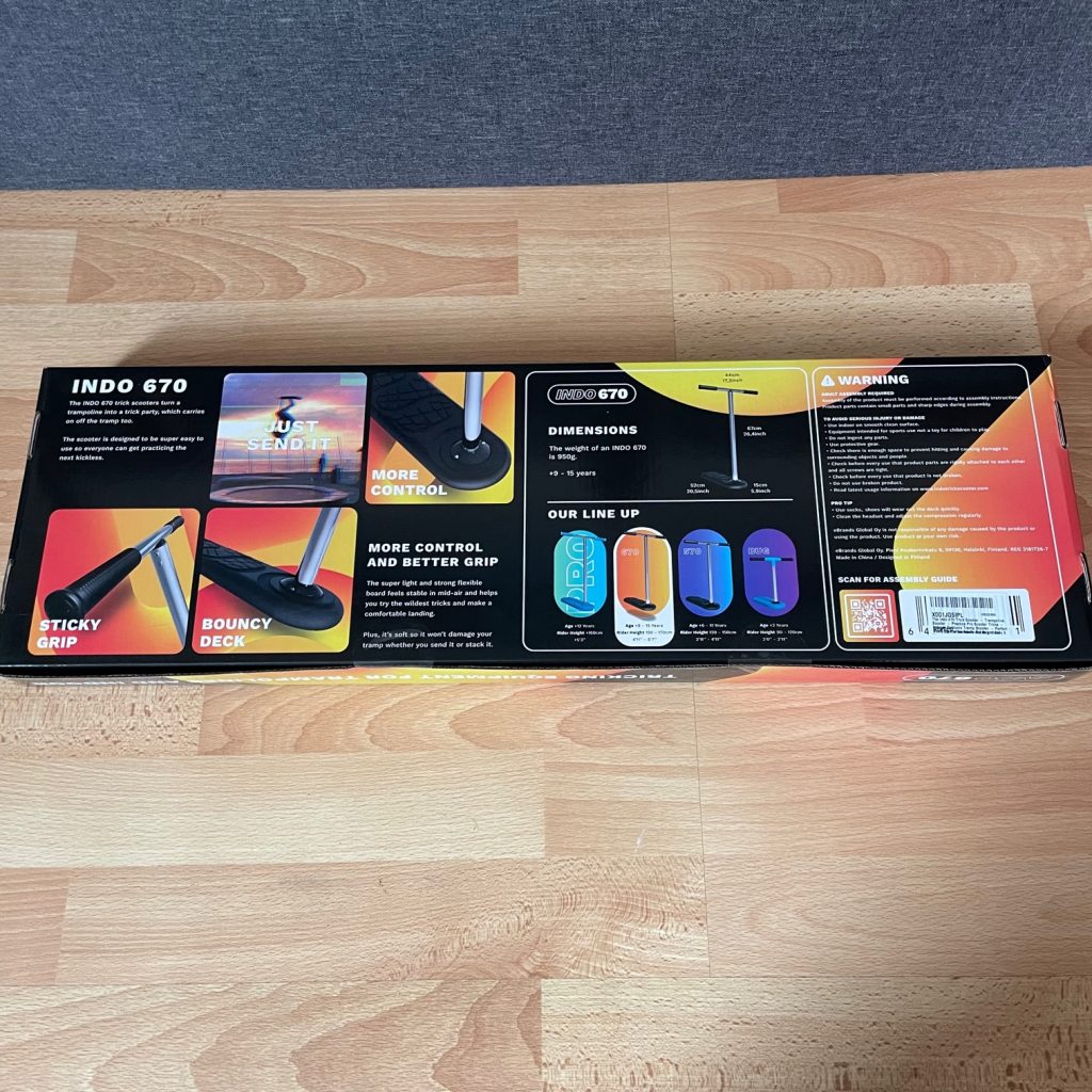 Indo Trick-Scooter Verpackung Rückseite