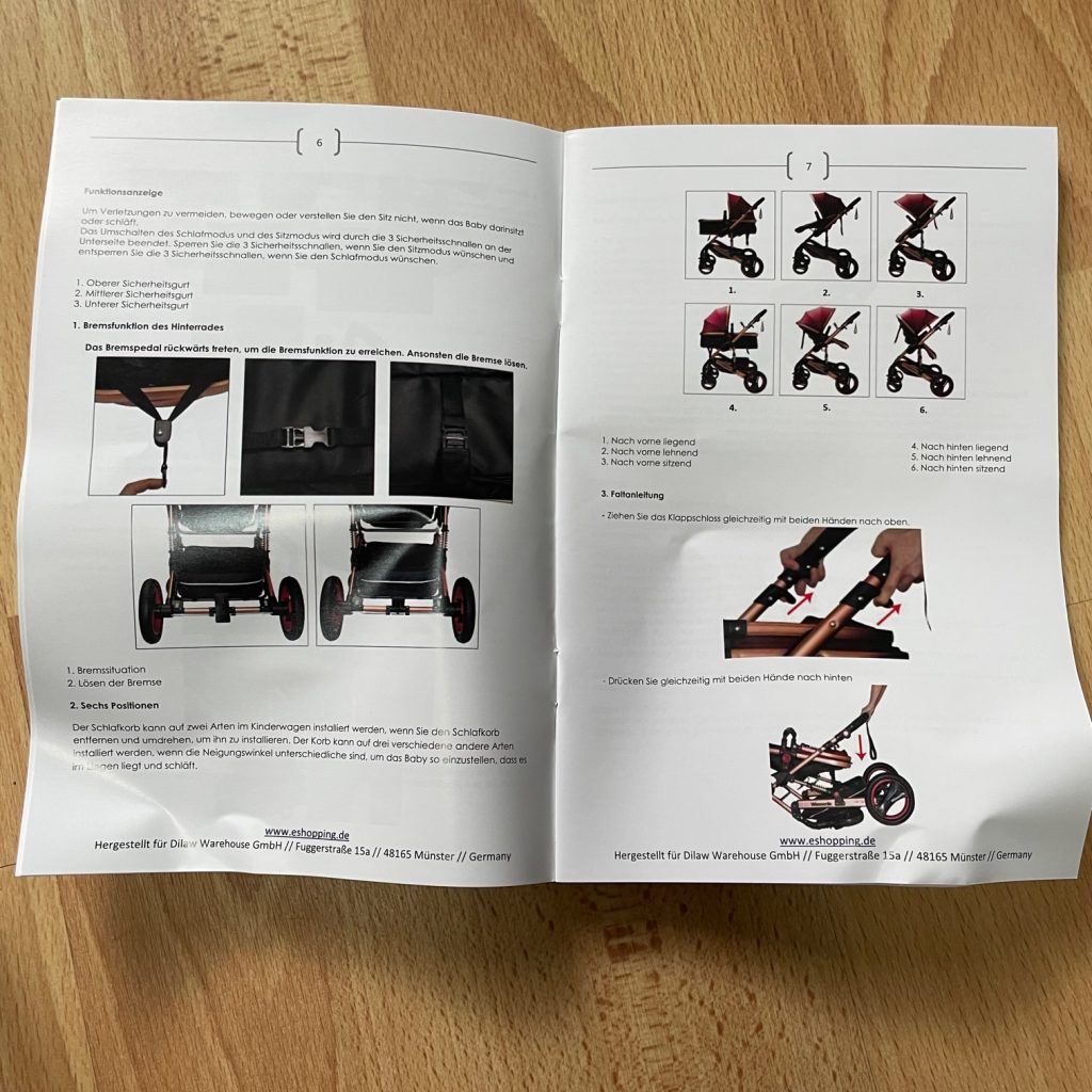 KESSER® Loops 3 in 1 Kinderwagen Bedienungsanleitung