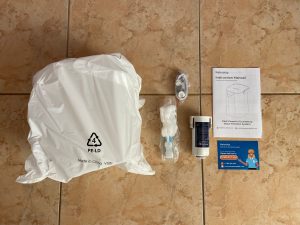 Lieferumfang des Waterdrop Instant Electric Wasserfilters verpackt