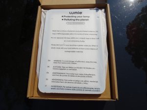 Lumie Mini Tageslichtlampe Verpackung geöffnet