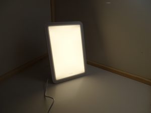 Lumie Mini Tageslichtlampe eingeschaltet