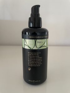 Satin Naturel Aloe Vera Gel Gesichtscreme Pumpspender von hinten