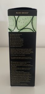 Satin Naturel Aloe Vera Gel Gesichtscreme Verpackung mit Liste der Inhaltsstoffe