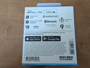 Sennheiser Momentum True Wireless 4 In-Ear-Kopfhörer Verpackung Rückseite