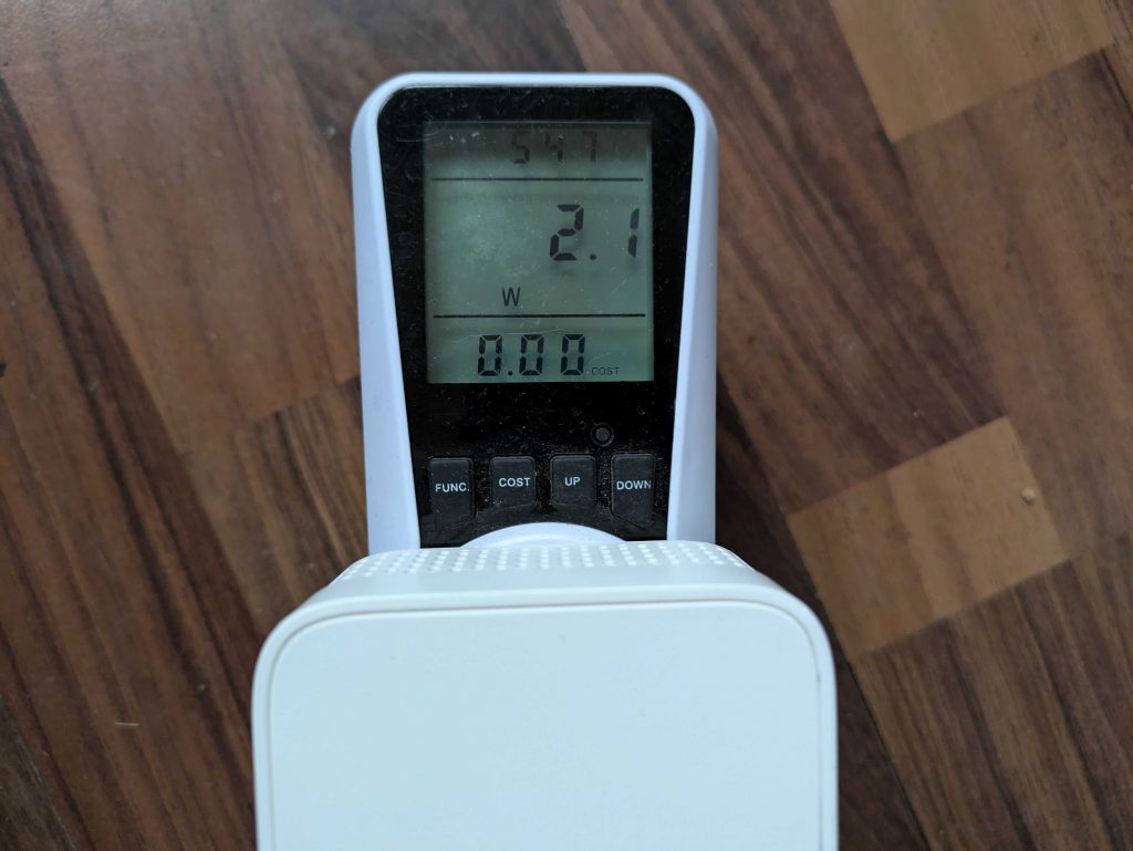Stromverbrauch des TP Link RE230 WLAN-Repeaters
