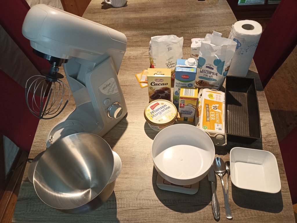 Tefal Bake Partner Küchenmaschine, vor dem Test mit Backzutaten