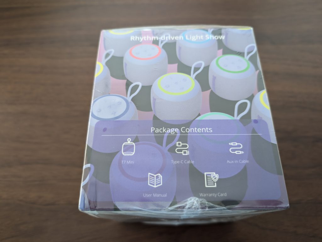 Tronsmart T7Mini Bluetooth-Lautsprecher Verpackung Rückseite