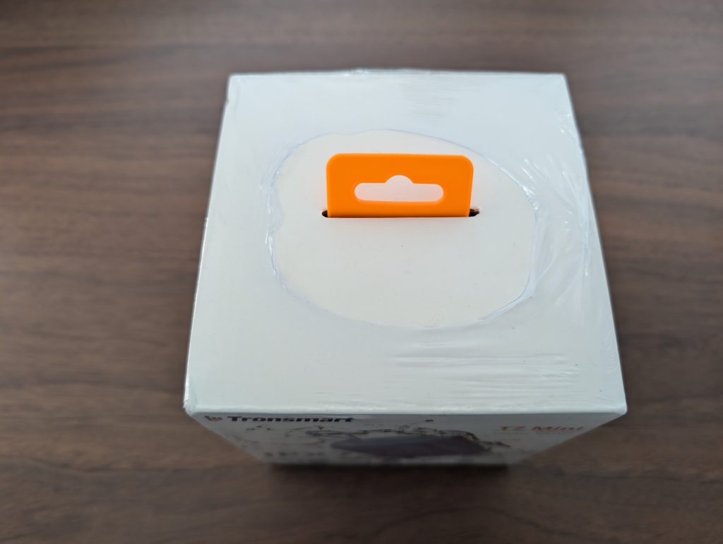 Tronsmart T7Mini Bluetooth-Lautsprecher Verpackung von oben