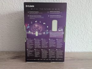 Verpackung des D-Link DAP-X1860 WLAN-Repeaters von hinten