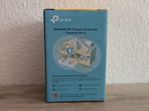 Verpackung des TP Link RE230 WLAN-Repeaters von hinten