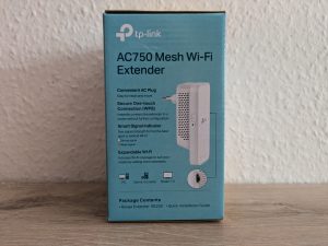 Verpackung des TP Link RE230 WLAN-Repeaters von rechts