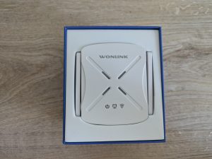 Verpackung des WONLINK WL-NE3602 WLAN-Repeaters geöffnet
