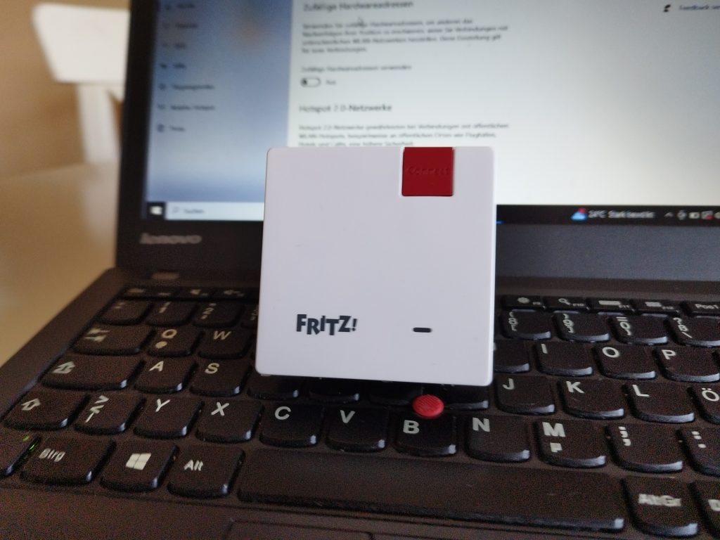 WLAN-Repeater auf Laptop