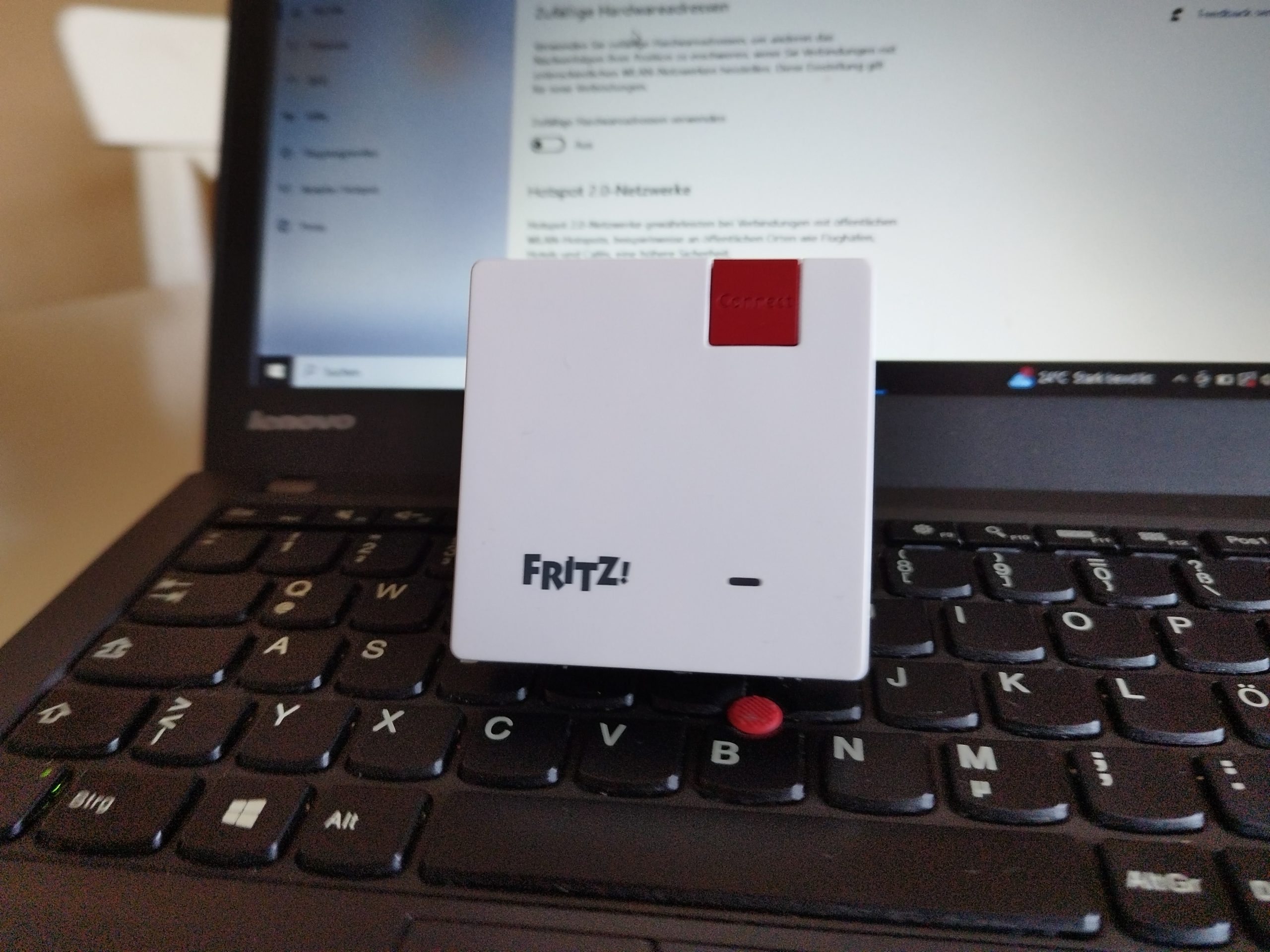 WLAN-Repeater auf Laptop