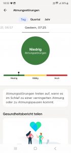 Withings ScanWatch 2 Smartwatch App Atmungsstörungen