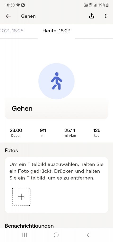 Withings ScanWatch 2 Smartwatch App Einzelaktivität