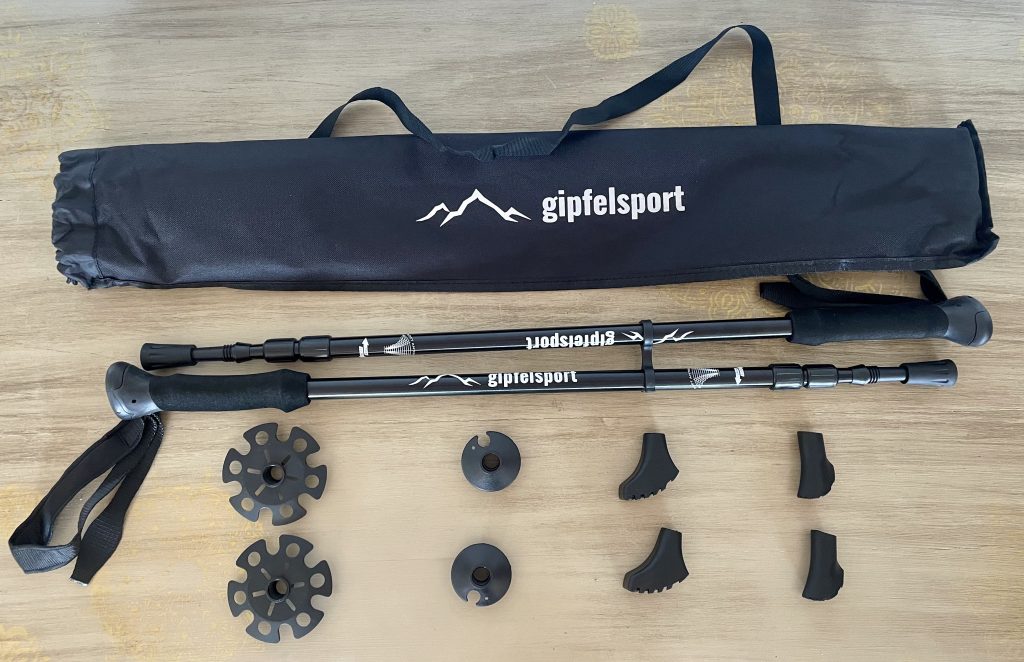 gipfelsport 20823 Wanderstöcke ausgepackt. mit Zubehör