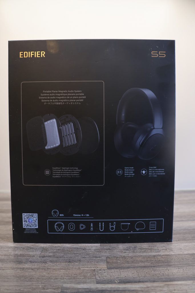 Edifier Stax Spirit S5 Bluetooth-Kopfhörer Karton hinten
