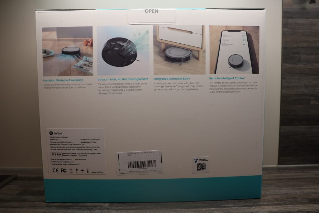 Lefant M310 Saugroboter Karton hinten