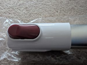 Severin HV 7166 Akku-Staubsauger Detail Verschluss Saugrohr