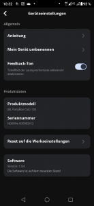JBL Partybox Club 120 Bluetooth-Lautsprecher Screenshot