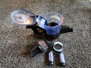 Inse S600 Akku-Staubsauger Detail Staubbehälter 1