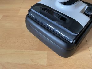 Roborock Flexi Pro Akku-Staubsauger während der Intensivreinigung