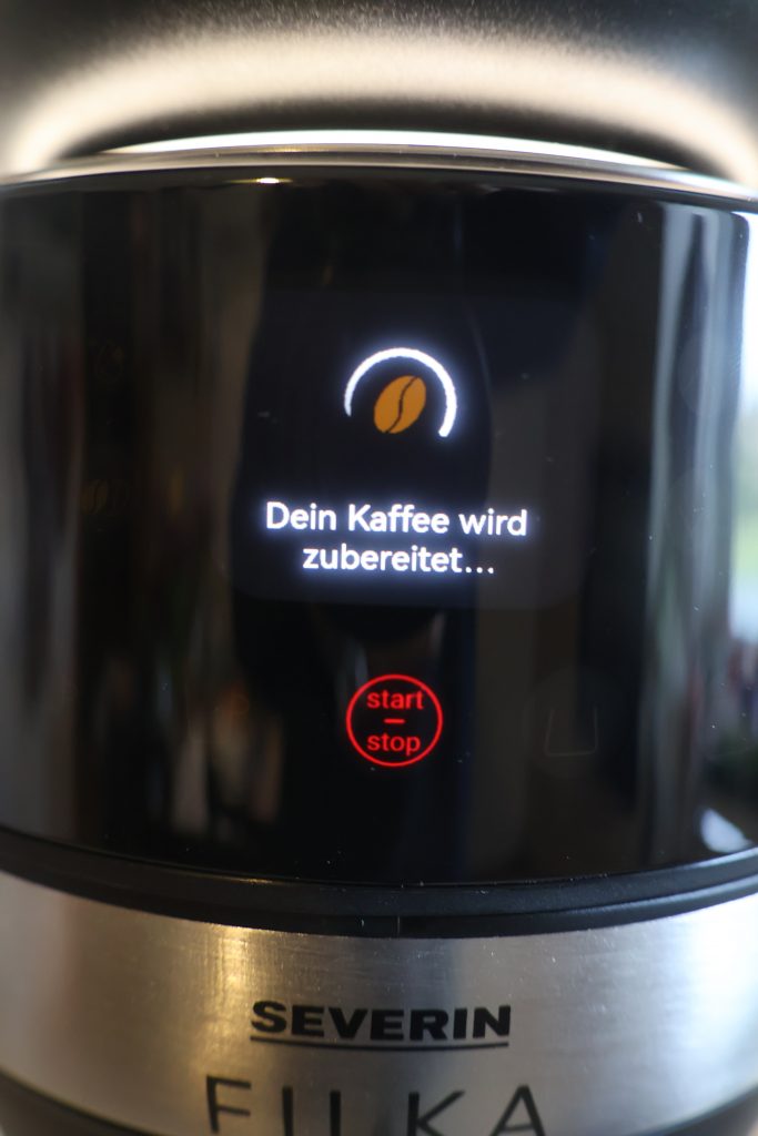 Severin Filka 2.0 Kaffemaschine in Arbeit