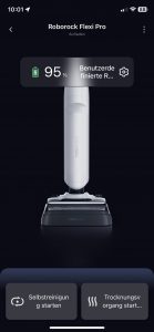 Roborock Flexi Pro Akku-Staubsauger App Startseite
